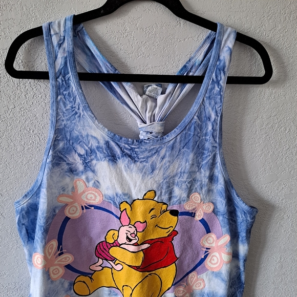 Vintage Winnie the Pooh Tie Dye Twist Back Tank Top - Picture 2 of 8